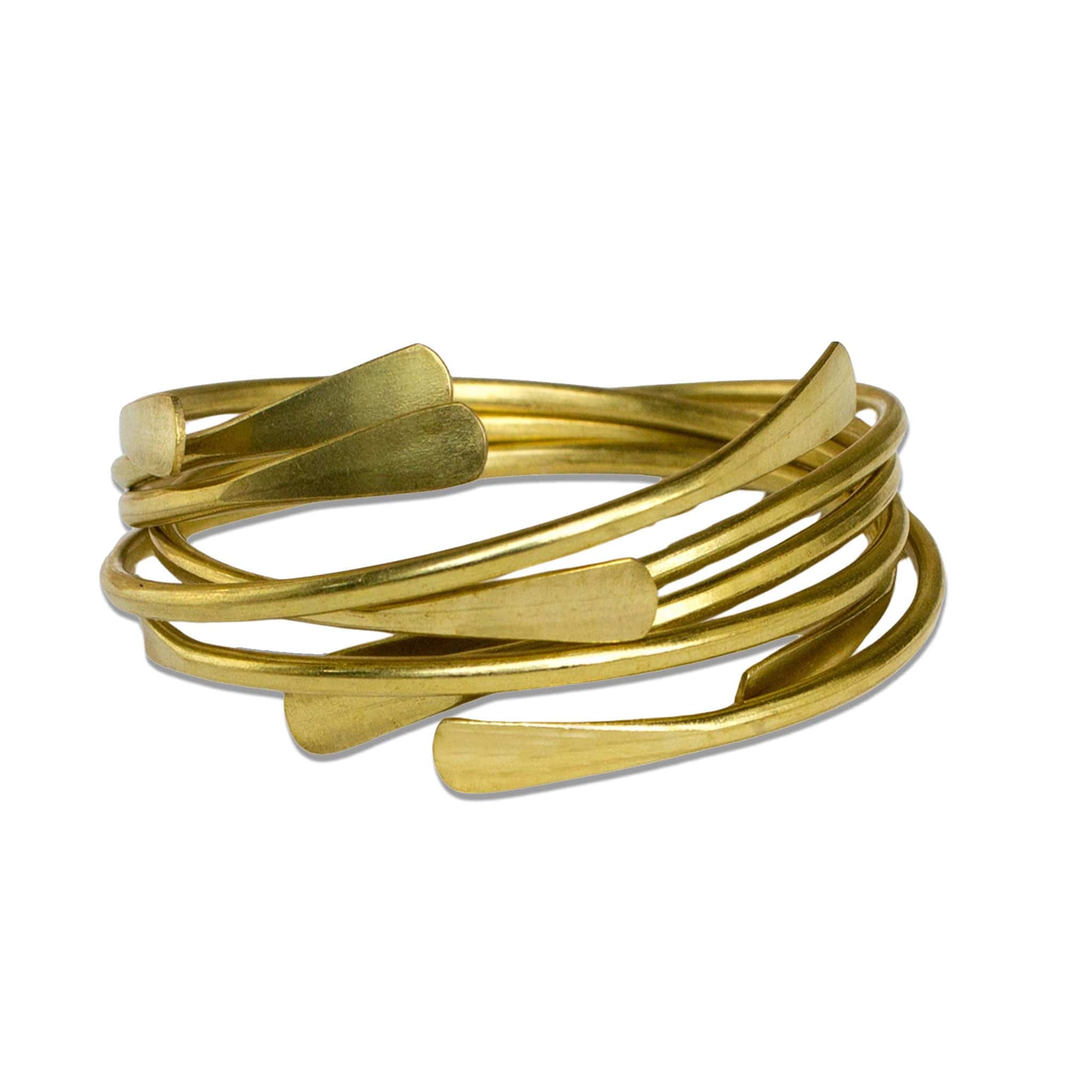 22K Gold Bangle - Beautiful Multi-Tone Semi Circle Design | Virani Jewelers