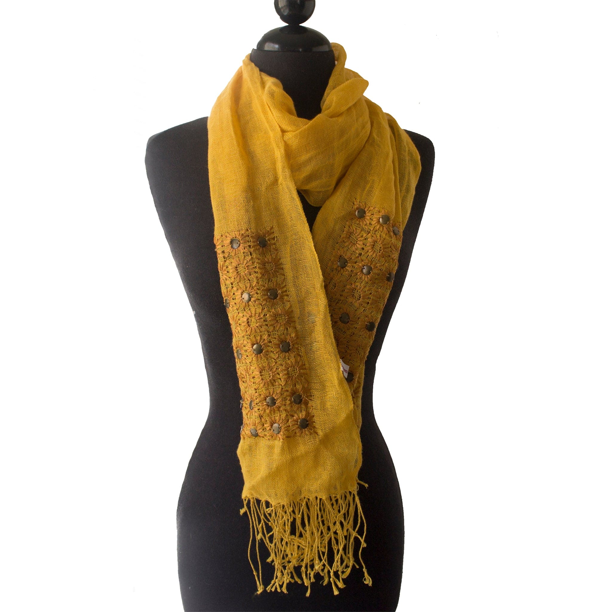 Mustard Linen deals Scarf Shawl Wrap Stole